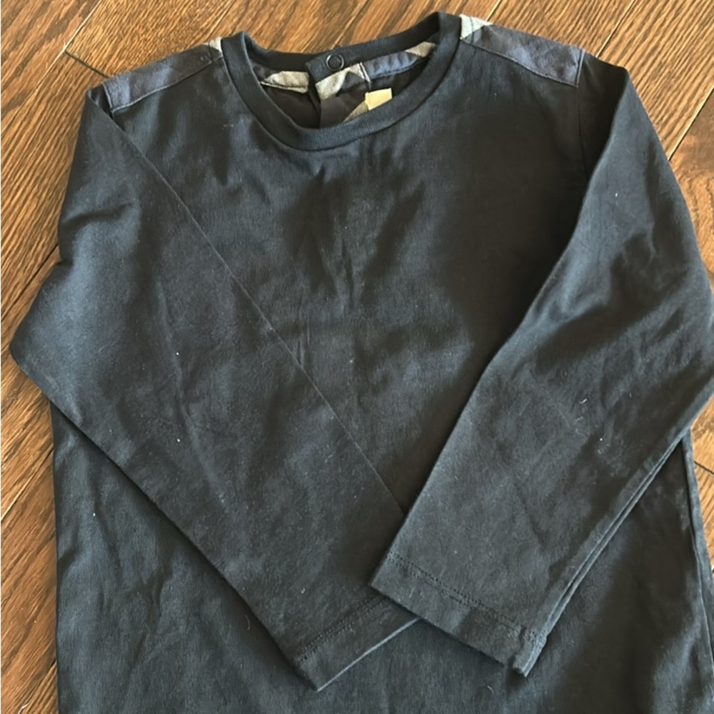 Burberry Black Long Sleeve Kids Tee